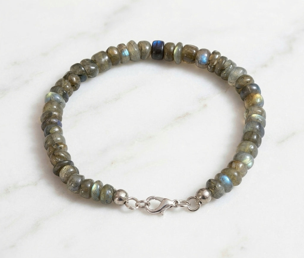 Bracciale di Labradorite — Rondelle 7mm | 20 cm