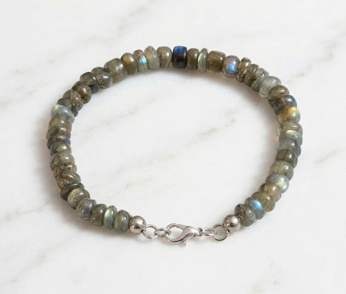 Bracciale di Labradorite — Rondelle 7mm | 20 cm