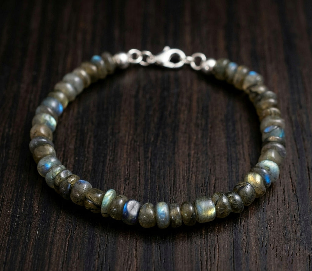 Bracciale di Labradorite — Rondelle 7mm | 20 cm