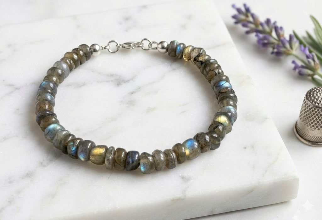 Bracciale di Labradorite — Rondelle 7mm | 20 cm