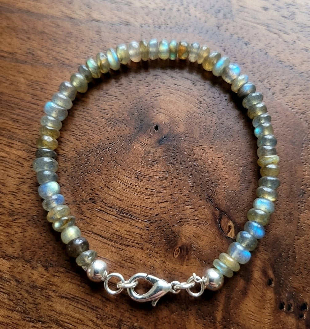 Bracciale di Labradorite — Rondelle 5mm | 18 cm