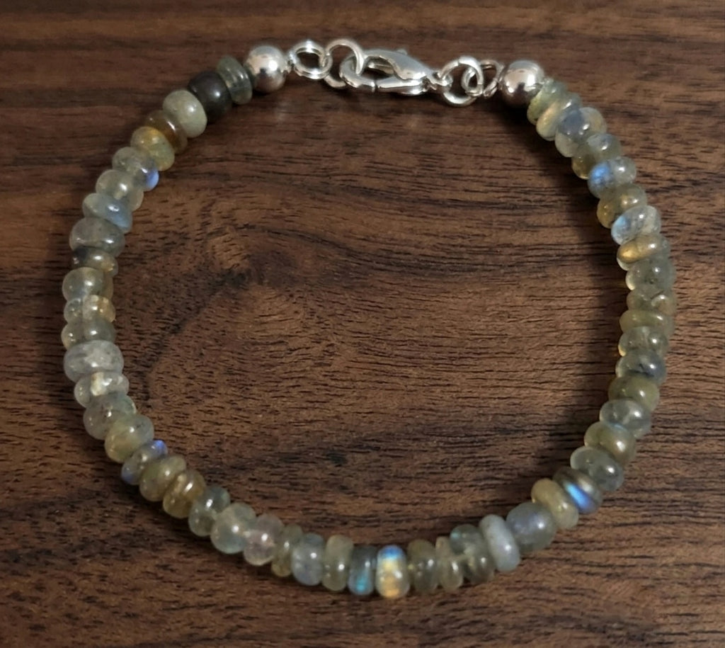 Bracciale di Labradorite — Rondelle 5mm | 18 cm