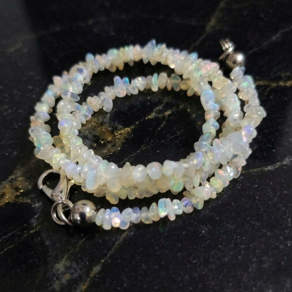 Natural Welo Opal Necklace — Irregular 2-3mm | 45 cm