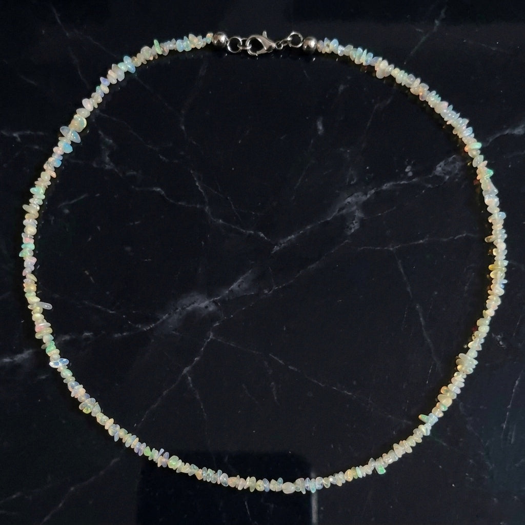 Natural Welo Opal Necklace — Irregular 2-3mm | 45 cm