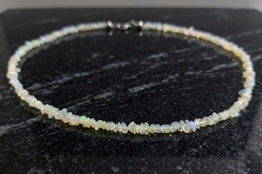 Natural Welo Opal Necklace — Irregular 2-3mm | 45 cm