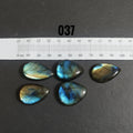 Labradorite Naturale — Cabochons Lotti Numerati | Forme e Dimensioni Varie