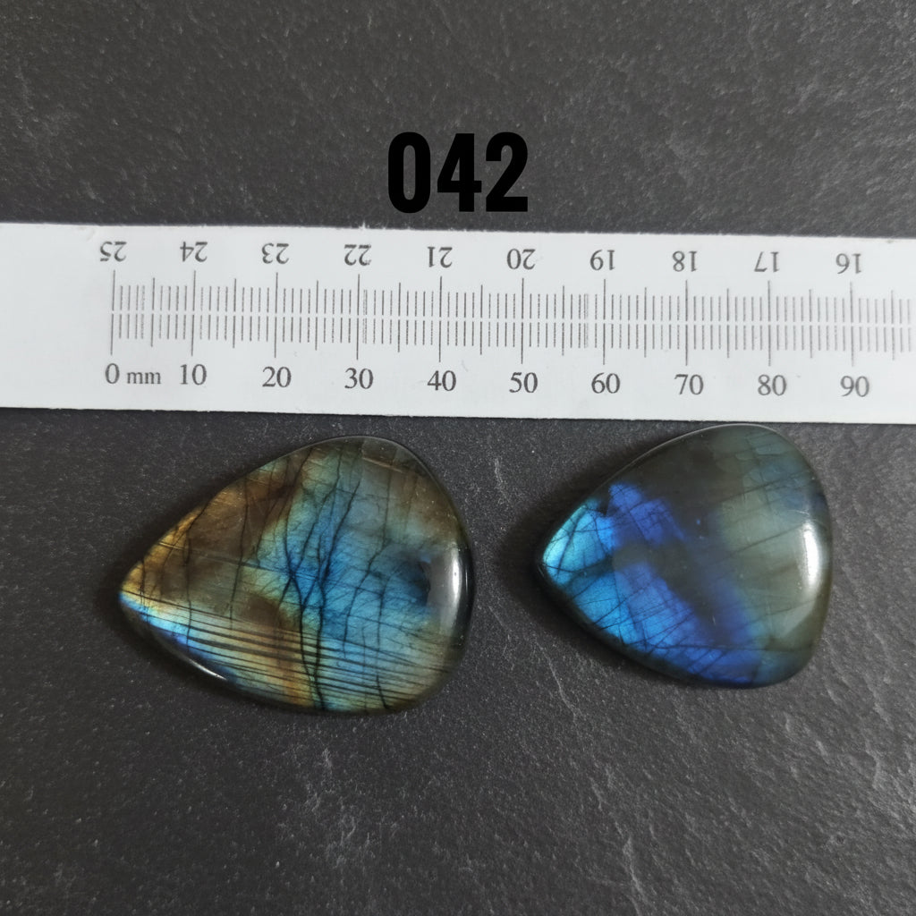 Natural Labradorite — Numbered Cabochon Lots | Various Shapes and Sizes