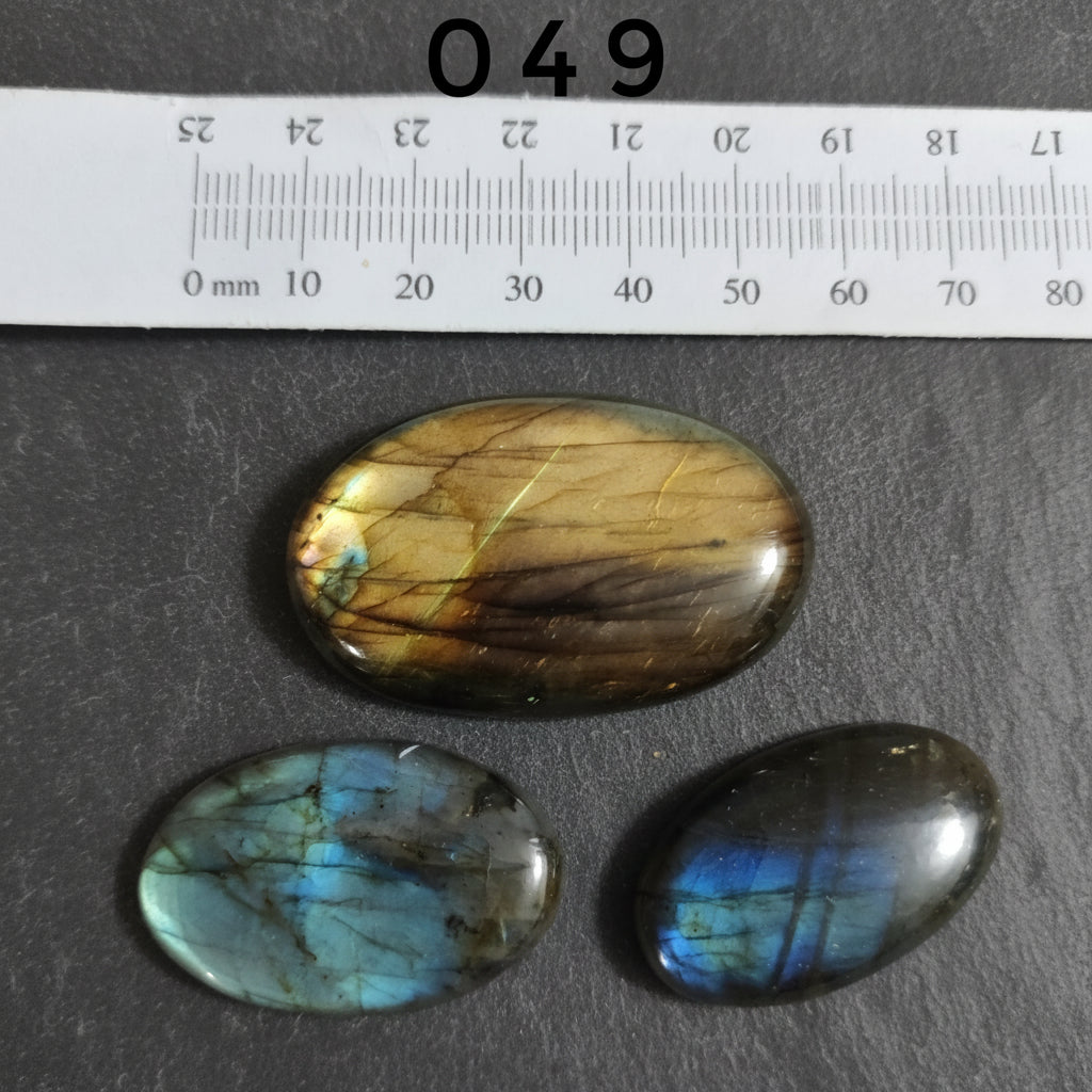 Natural Labradorite — Numbered Cabochon Lots | Various Shapes and Sizes