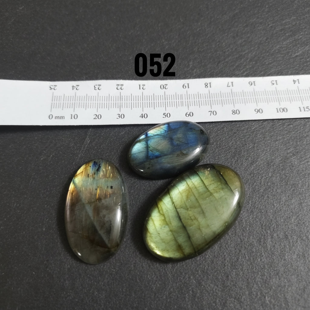 Natural Labradorite — Numbered Cabochon Lots | Various Shapes and Sizes