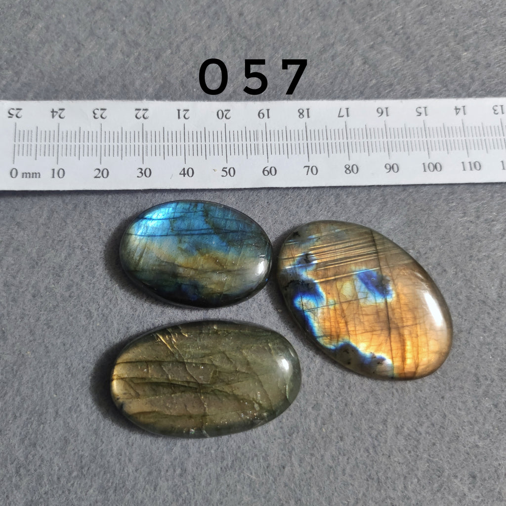 Natural Labradorite — Numbered Cabochon Lots | Various Shapes and Sizes