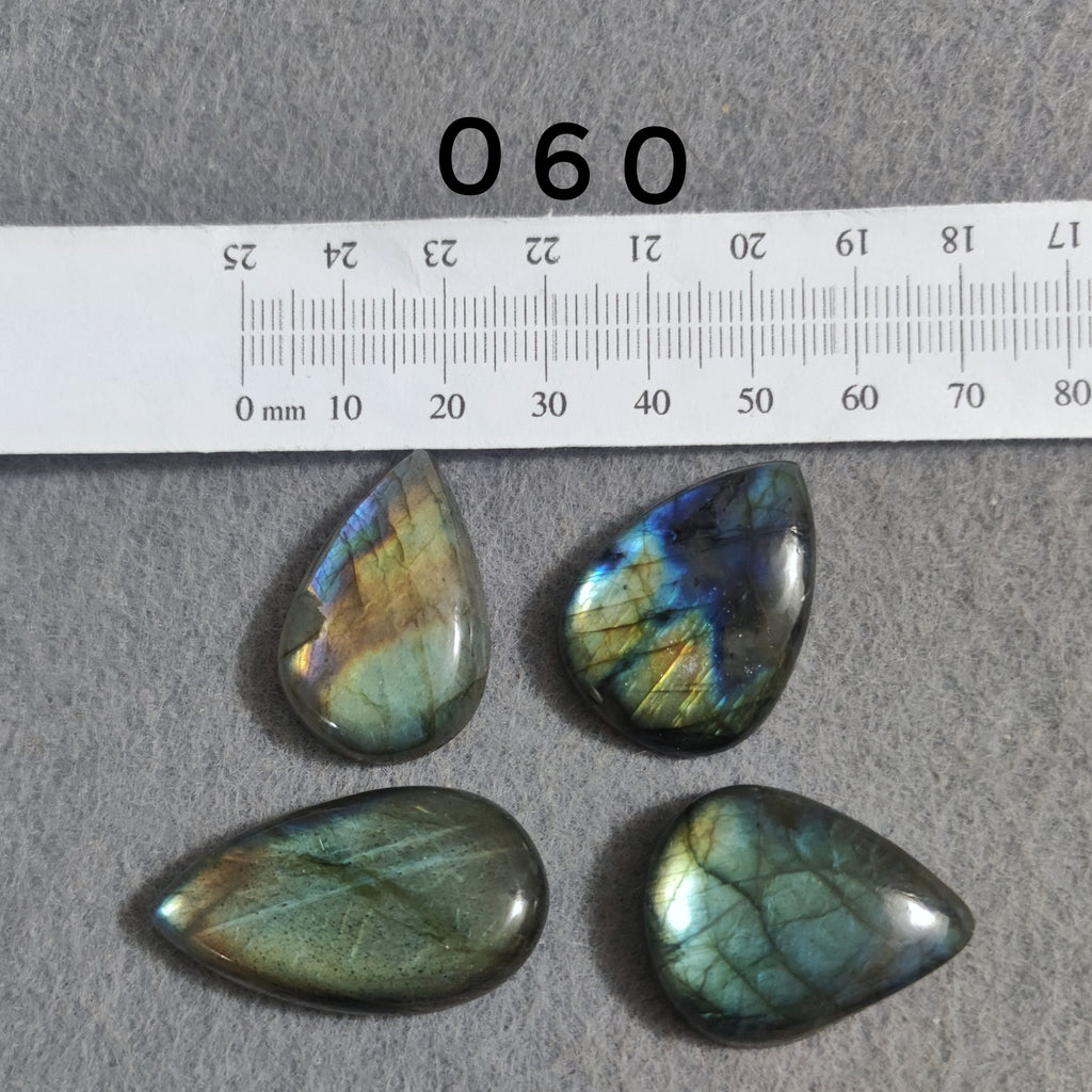 Natural Labradorite — Numbered Cabochon Lots | Various Shapes and Sizes