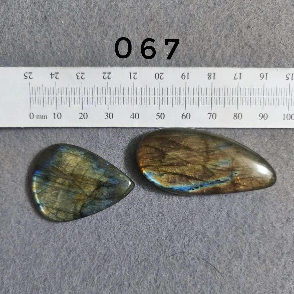 Natural Labradorite — Numbered Cabochon Lots | Various Shapes and Sizes