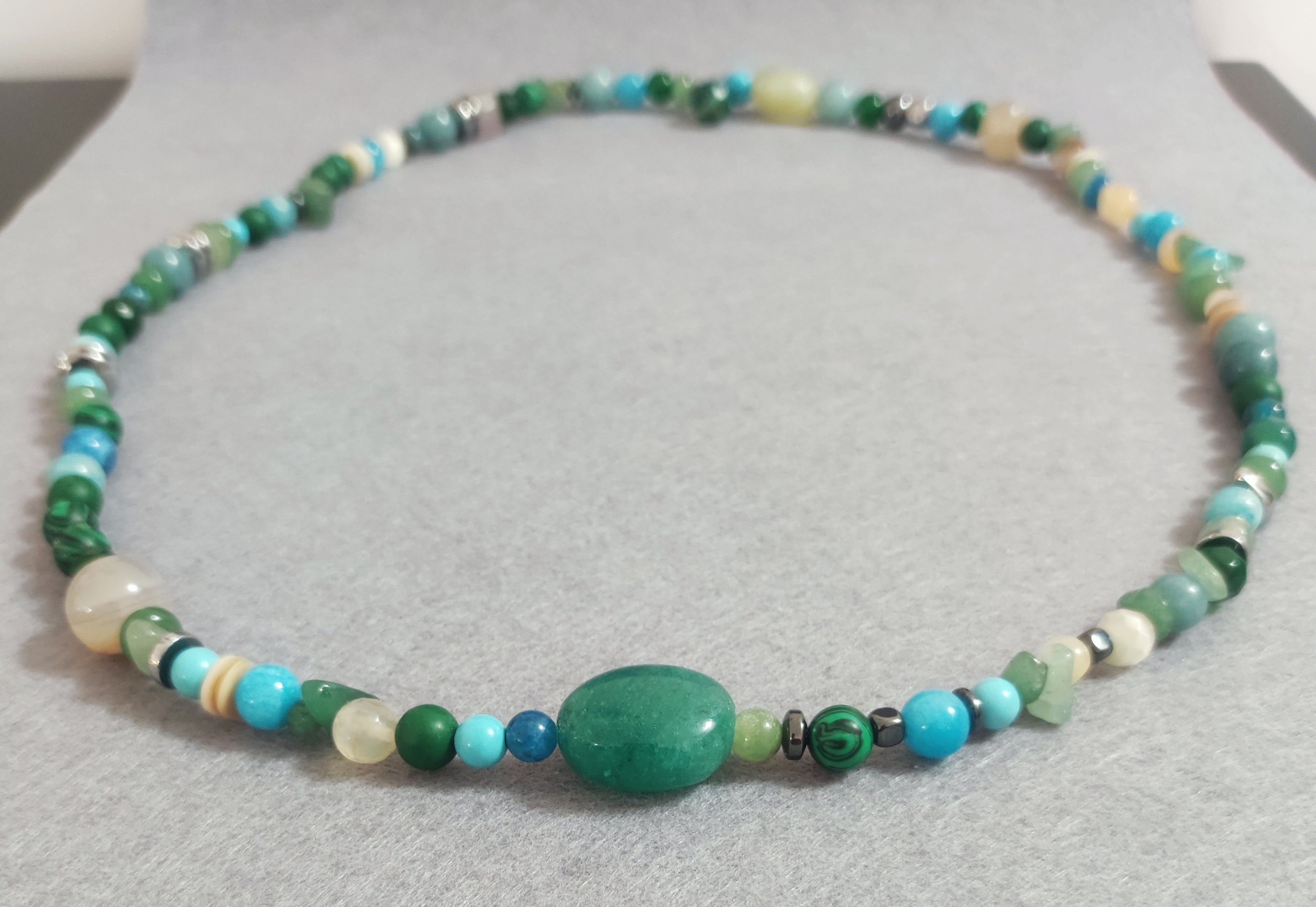 Multi-Natural Stone Necklace — Mixed Stones | 75 cm