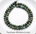 Natural African Turquoise — Round Beads 6/8/10mm | Strand ~38 cm
