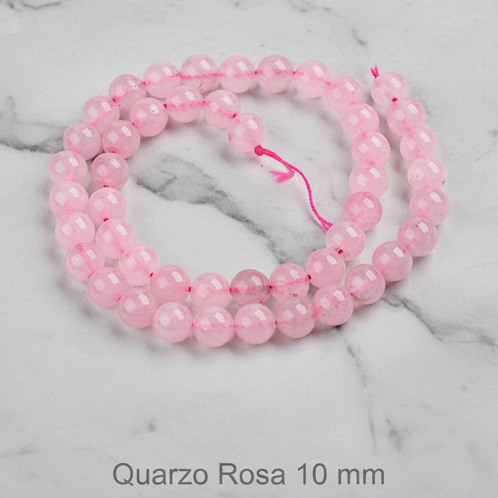 Natural Rose Quartz — Round Beads 4/6/8/10mm | Strand ~38 cm