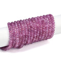 Malaysian Natural Jade — Faceted Rondelles 4x2mm | Medium Purple | Strand ~36 cm