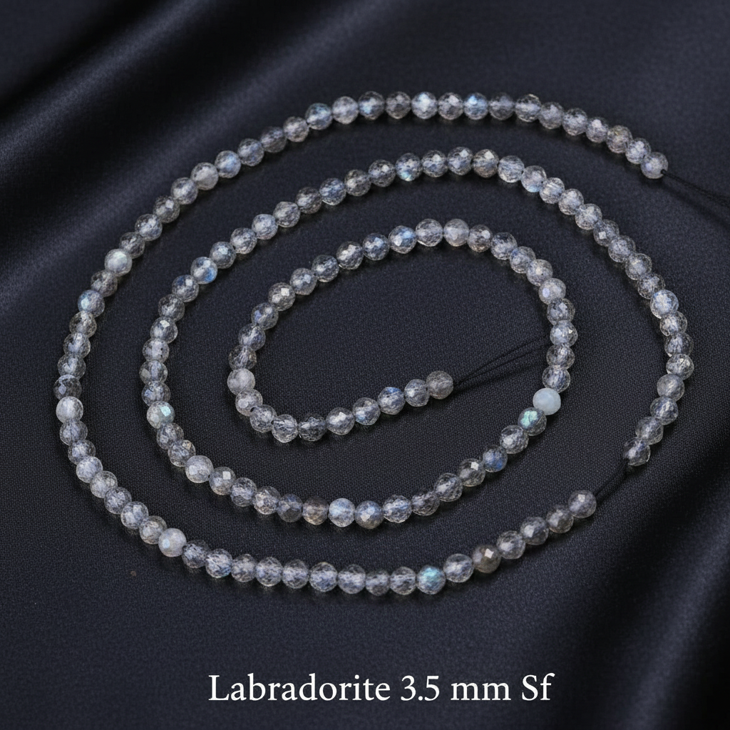 Labradorite - Faceted beads 2 - 3 - 3.5 - 4 mm - Strand 40 cm