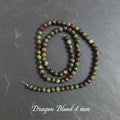 Natural Dragon Blood Jasper — Round Beads 4/6/8mm | Strand ~39 cm