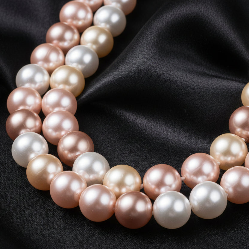 Natural Mother-of-Pearl Multicolor Beads 8 mm.