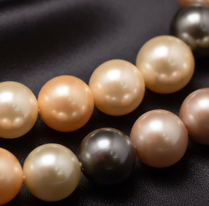 Natural Mother of Pearl Multicolored Beads 8 mm.