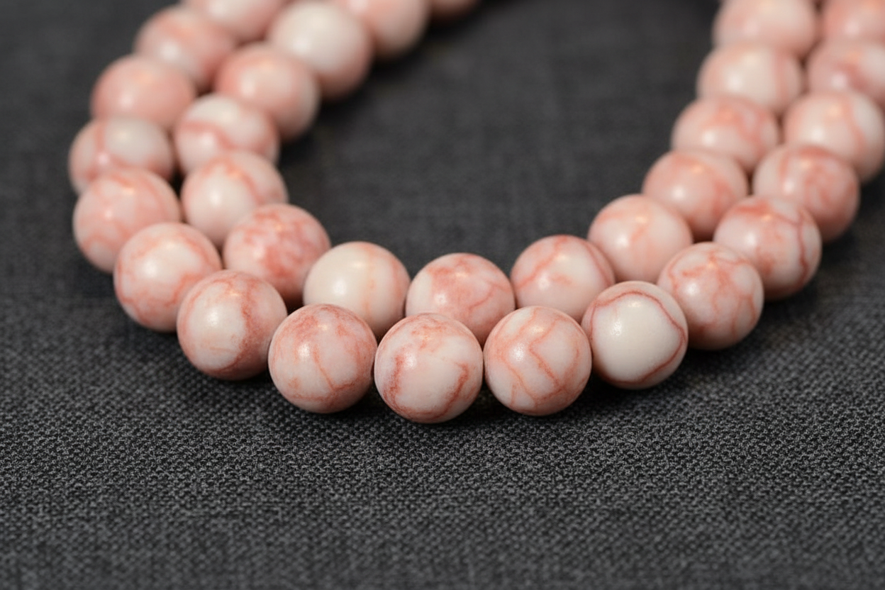Natural Red Netstone Jasper — Round Beads 4/6/8/10mm | Strand ~38 cm