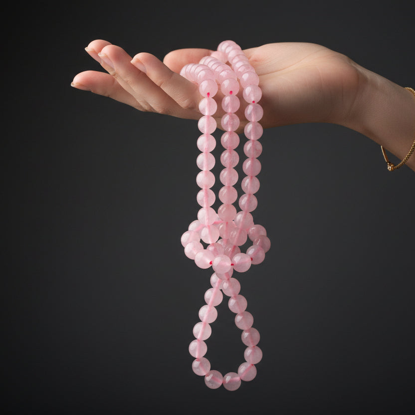 Natural Rose Quartz — Round Beads 4/6/8/10mm | Strand ~38 cm