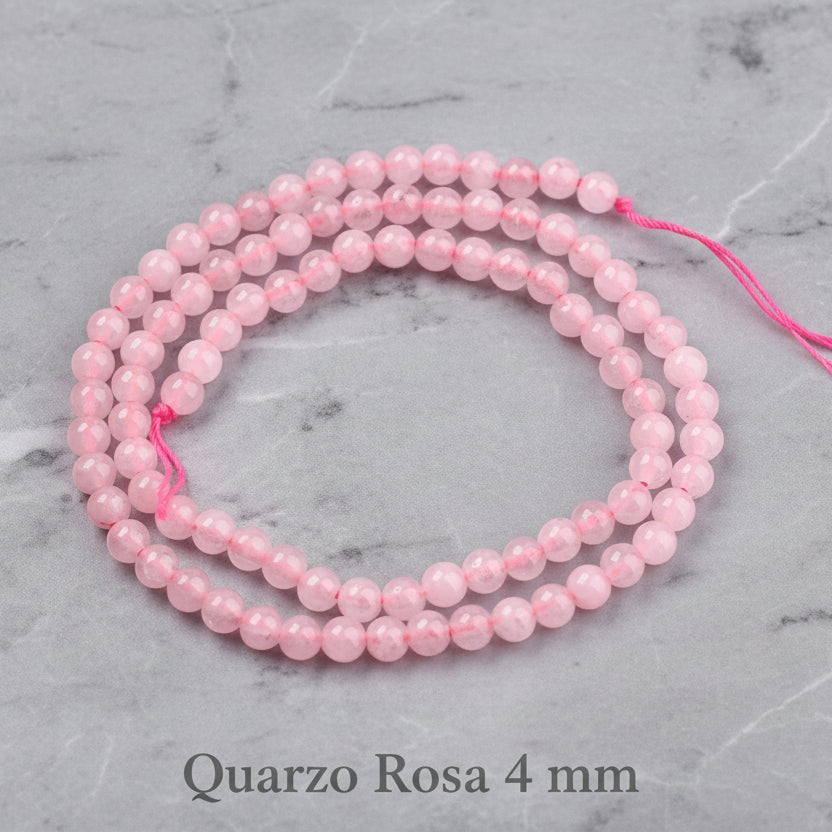 Natural Rose Quartz — Round Beads 4/6/8/10mm | Strand ~38 cm