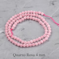 Natural Rose Quartz — Round Beads 4/6/8/10mm | Strand ~38 cm