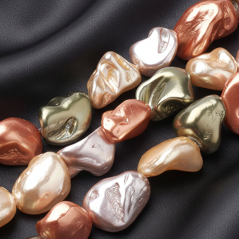 Multicolor Baroque Natural Mother-of-Pearl Beads