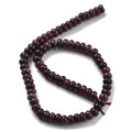 Natural White Jade — Rondelles 8x5mm | Dark Red | Strand ~39 cm