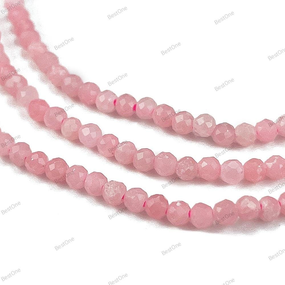 Natural Pink Opal — Faceted Beads 2mm | Strand ~38 cm