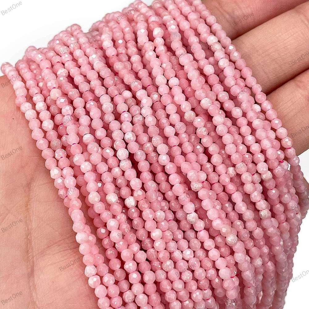 Natural Pink Opal — Faceted Beads 2mm | Strand ~38 cm