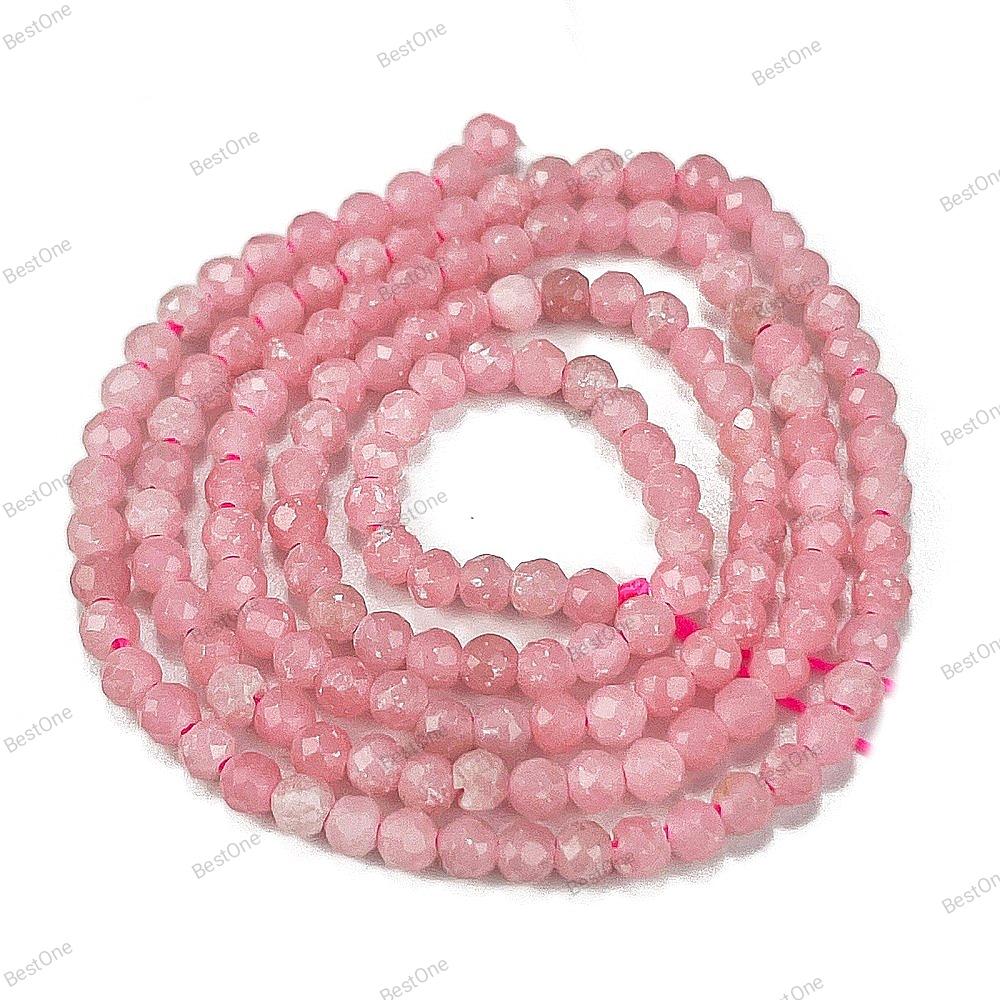 Natural Pink Opal — Faceted Beads 2mm | Strand ~38 cm