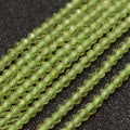 Natural Peridot — Faceted Beads 2mm | Strand ~39 cm