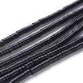 Natural Black Onyx — Rondelles 4x2.5mm | Strand ~39 cm