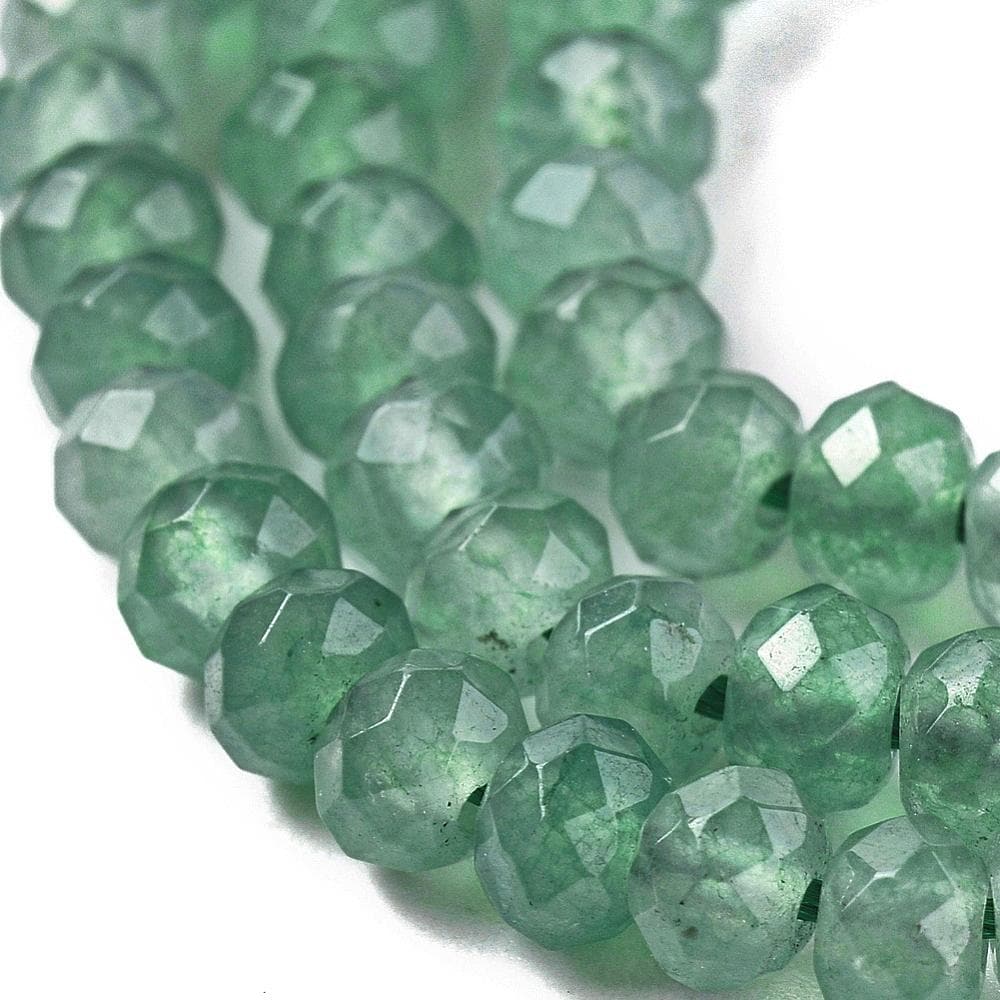 Malaysian Jade - Faceted Rondelle 4x2mm | Aquamarine | Strand ~36 cm
