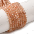 Peach Moonstone - 40 cm Strand - 3mm Faceted Beads.