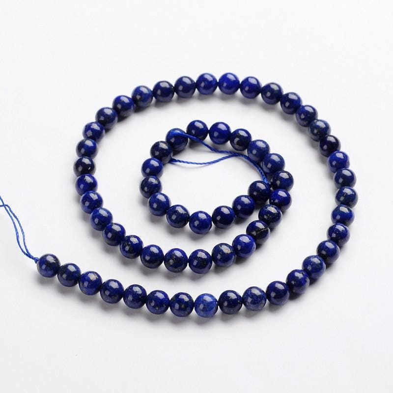Lapis Lazuli - Beads 4 - 6 - 8 - 10 mm. - Strand 38 cm