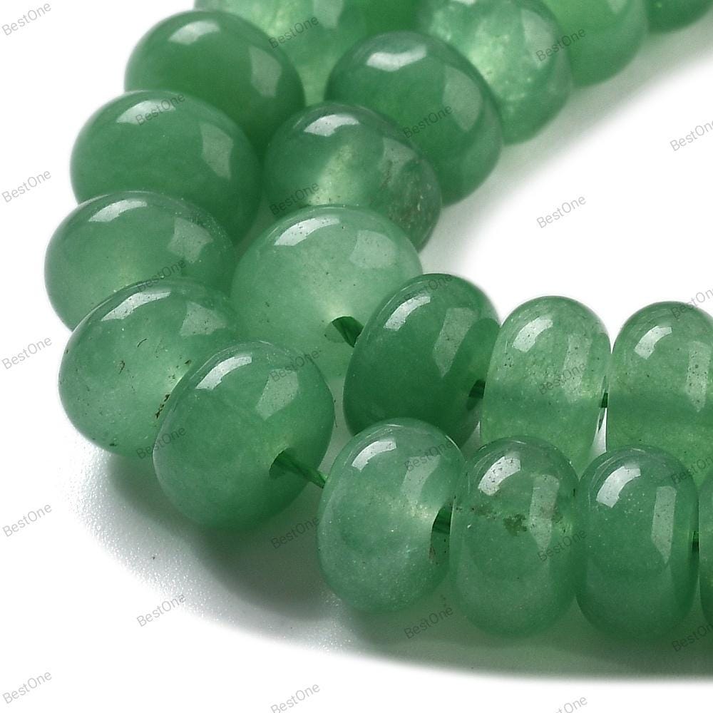 Natural White Jade — Rondelle 8x5mm | Medium Aquamarine | Strand ~39 cm