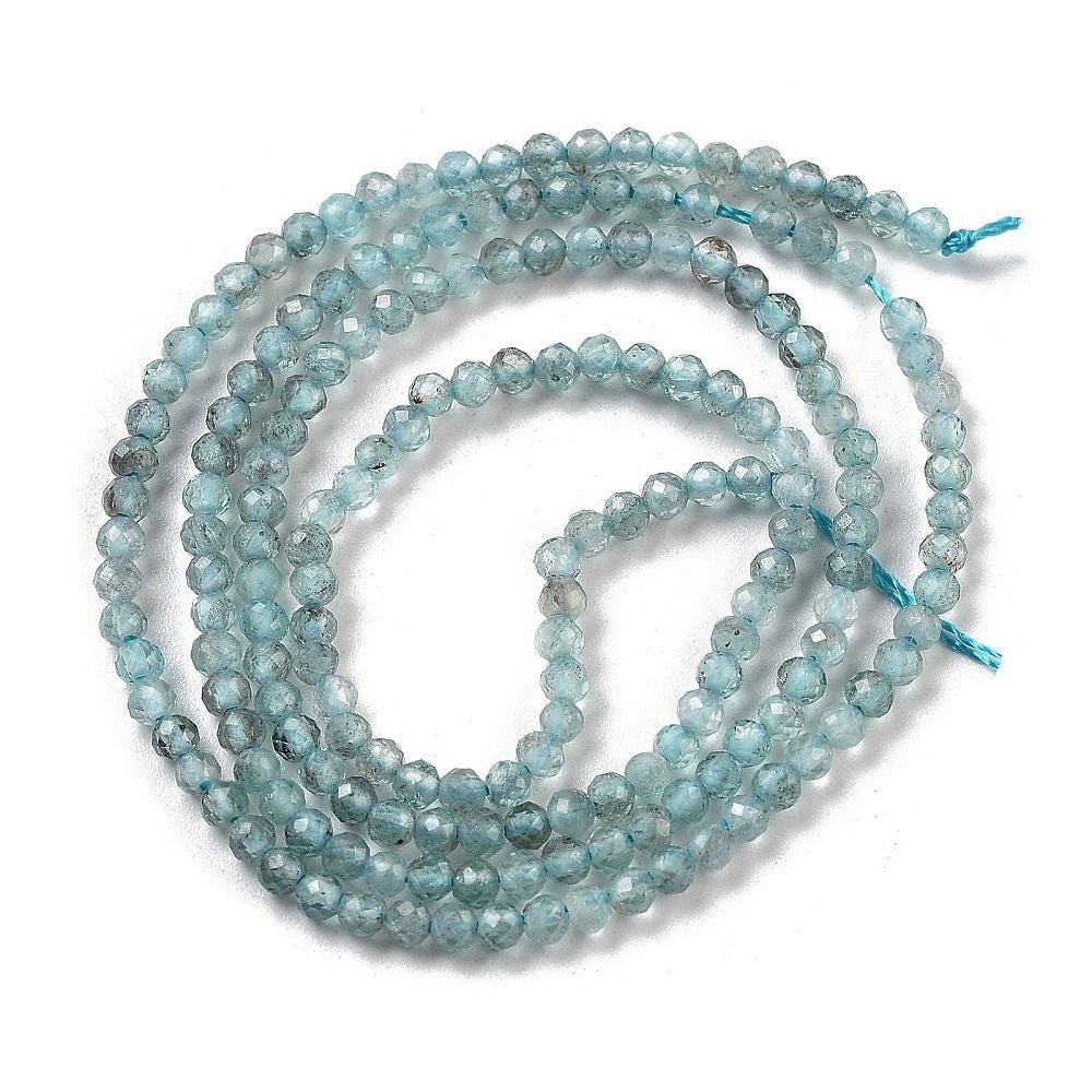 Natural Apatite — Faceted Beads 2mm | Strand ~38 cm