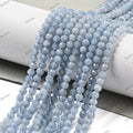 Natural Angelite — Faceted Beads 2/3/4mm | Strand ~38 cm