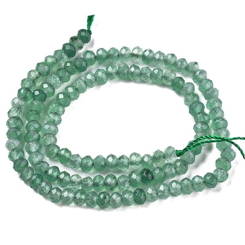 Malaysian Jade - Faceted Rondelle 4x2mm | Aquamarine | Strand ~36 cm