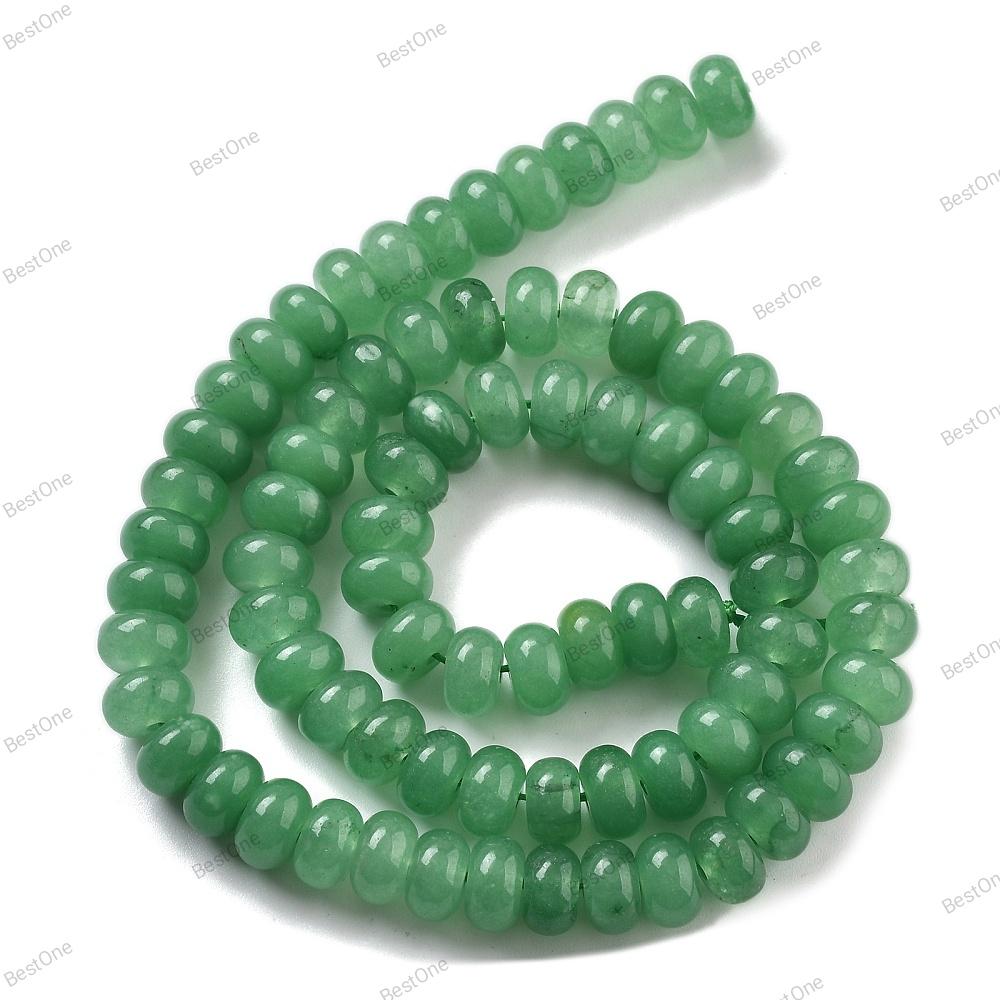 Natural White Jade — Rondelle 8x5mm | Medium Aquamarine | Strand ~39 cm