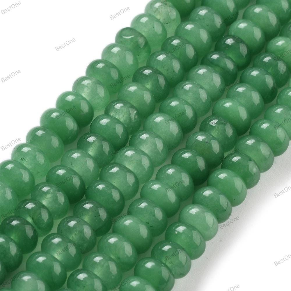 Natural White Jade — Rondelle 8x5mm | Medium Aquamarine | Strand ~39 cm