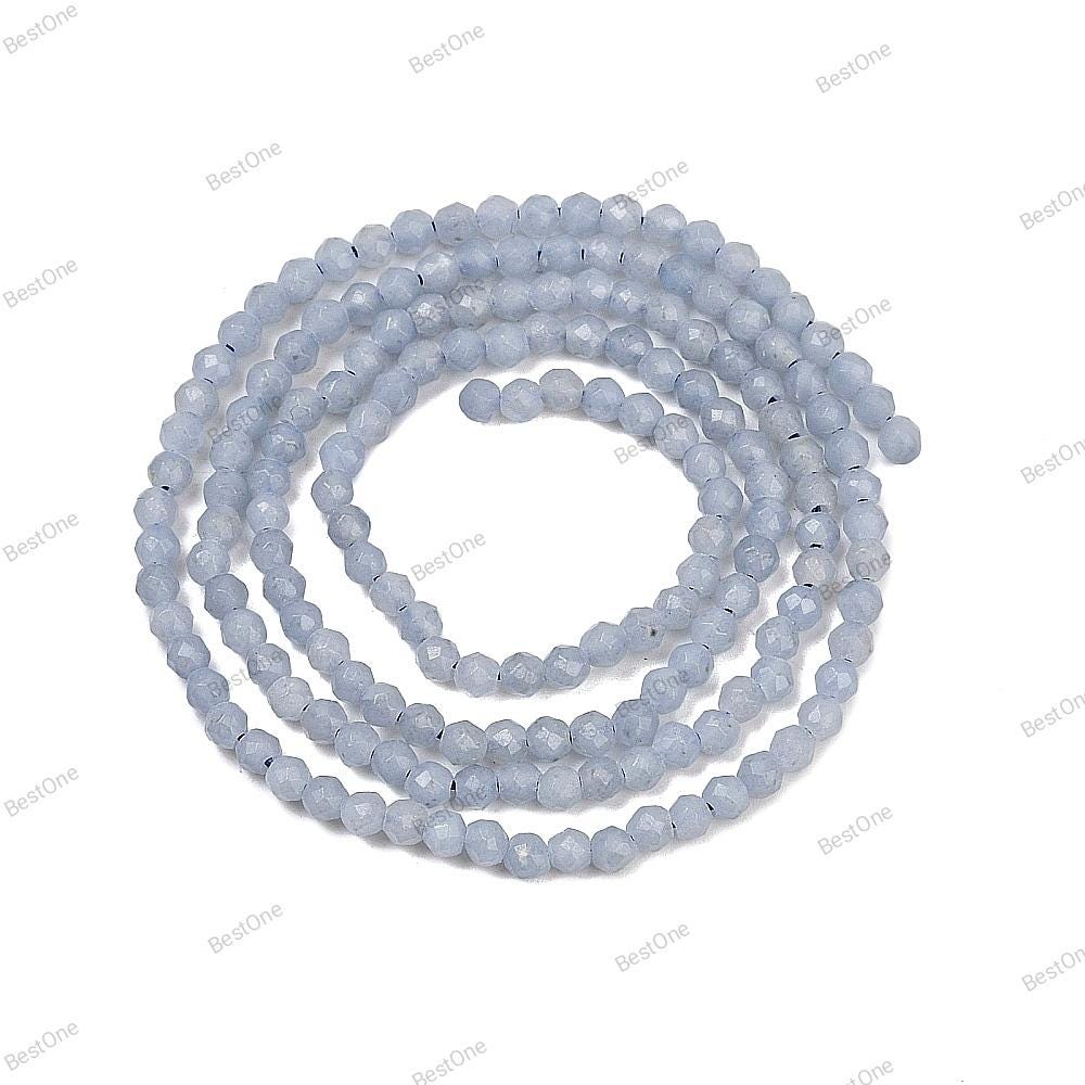 Natural Angelite — Faceted Beads 2/3/4mm | Strand ~38 cm