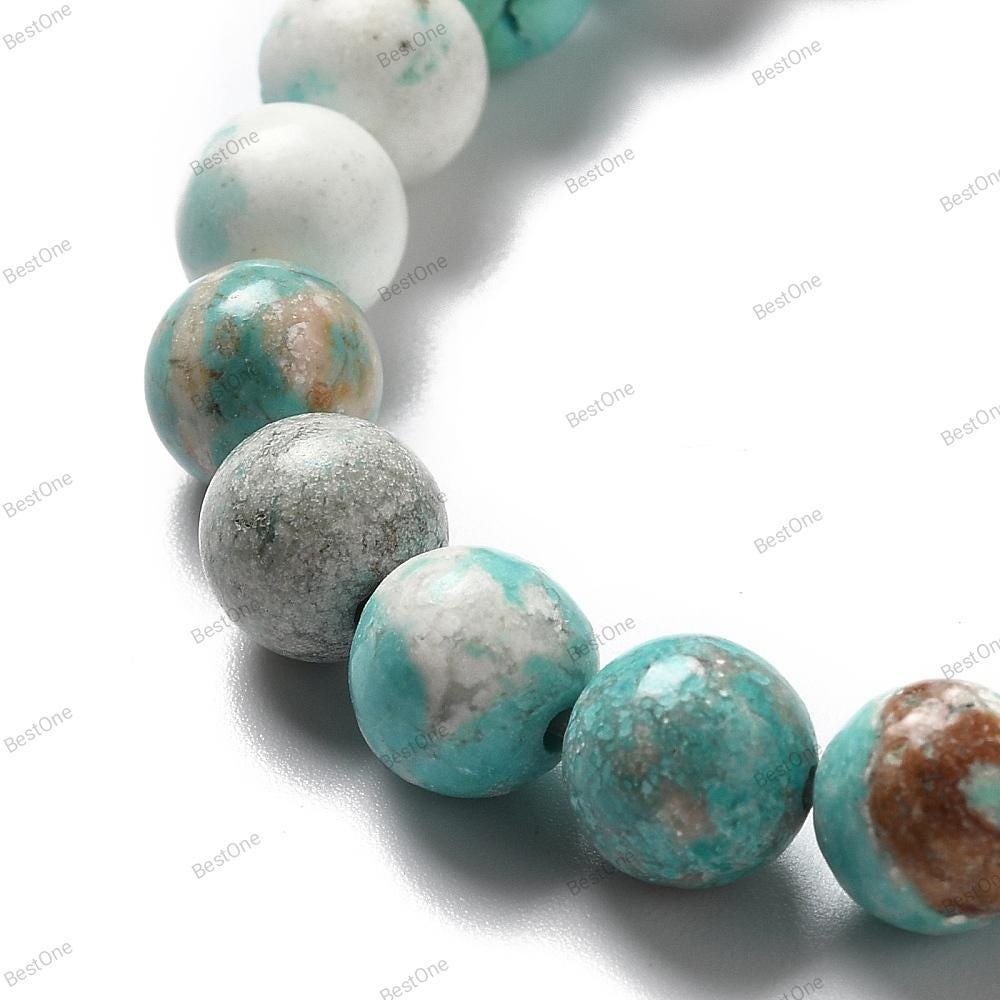 Natural Turquoise Magnesite — Round Beads 4/6/8mm | Strand ~39 cm