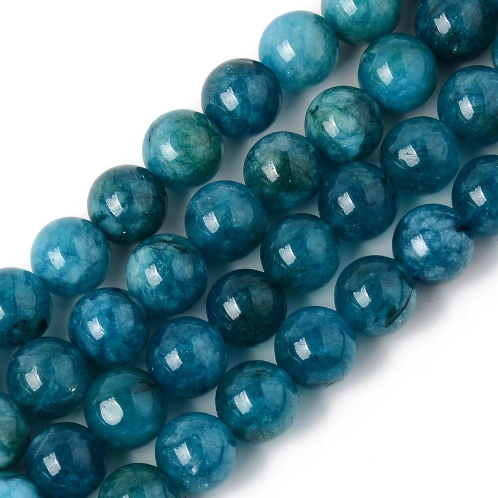 Natural Quartz — Round Beads 10mm | Apatite and Kunzite | Strand ~38 cm