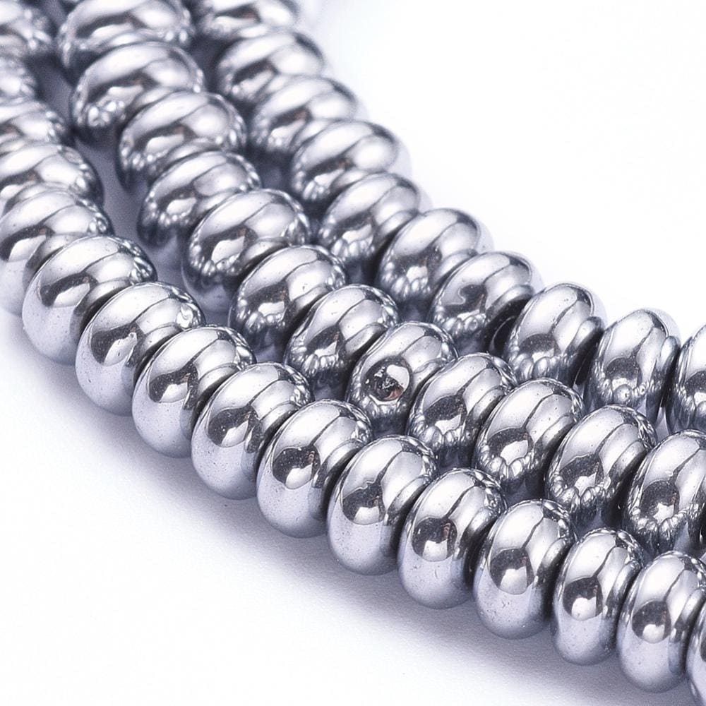 Hematite — Rondelle 4x2mm | Dark Gold, Light Gold, Rose Gold, Golden, Platinum, Silver | Strand ~40 cm