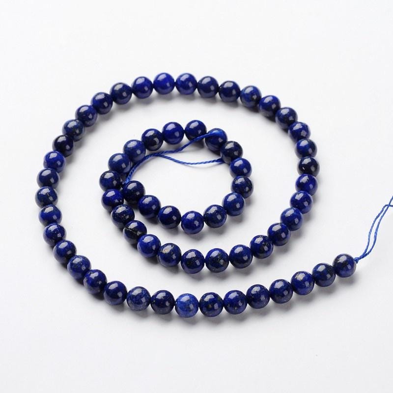 Lapis Lazuli - Beads 4 - 6 - 8 - 10 mm. - Strand 38 cm