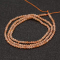 Natural Sunstone — Faceted Beads 2/3mm | Strand ~39 cm
